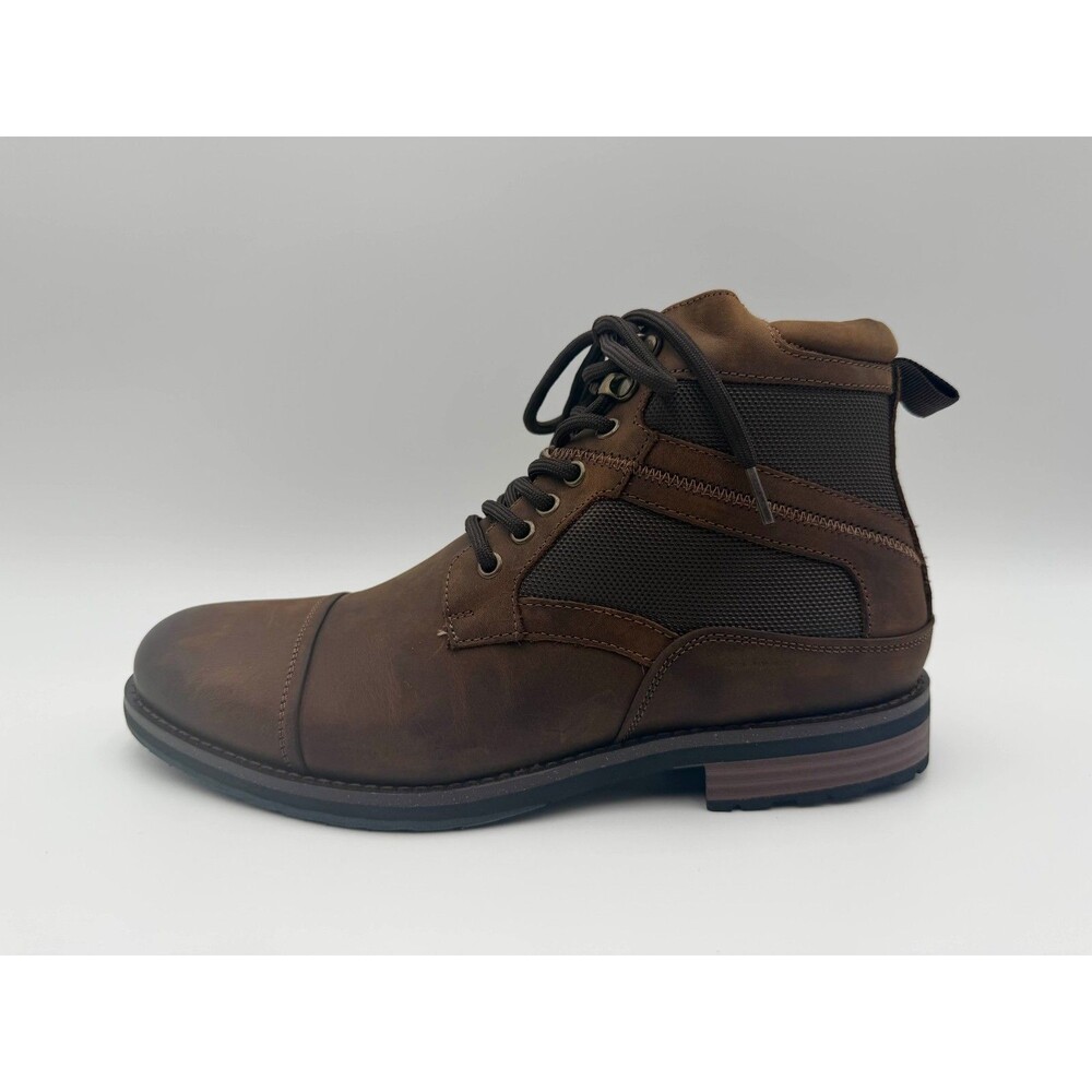 Stacy Adams Cap Toe Lace-Up Boots – Brown – Men’s Size 7.5 M